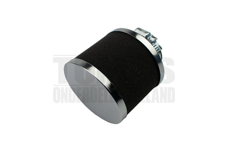 Powerfilter luchtfilter schuim 28mm / 35mm chroom recht zwart Dellorto PHBG / PHVA