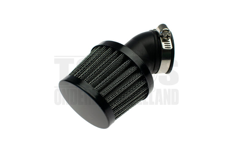 Powerfilter luchtfilter 35mm zwart 45 graden schuin Dellorto