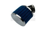 Powerfilter luchtfilter schuim 28mm / 35mm chroom 45 graden blauw Dellorto PHBG / PHVA
