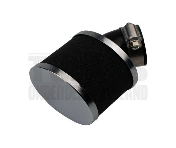 Powerfilter luchtfilter schuim 35mm chroom 45 graden zwart Dellorto PHBG / PHVA