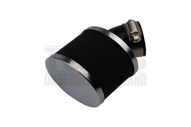 Powerfilter luchtfilter schuim 35mm chroom 45 graden zwart Dellorto PHBG / PHVA