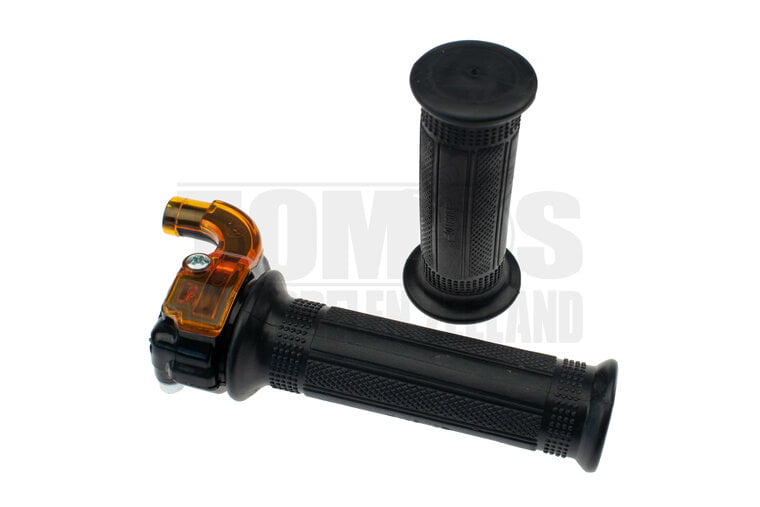 Gashendel rechts snelgas greepset haaks zwart / oranje DMP