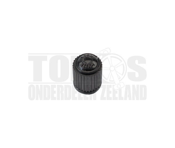 Ventieldop zwart PVC