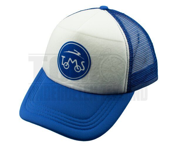 Tomos trucker pet blauw / wit met logo