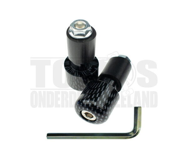 Stuurgewichten set S4 kort zwart carbon rond universeel