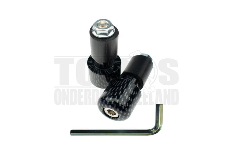 Stuurgewichten set S4 kort zwart carbon rond universeel