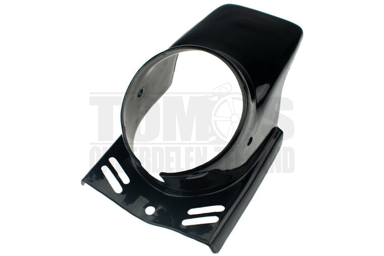Koplampkap spoiler rond zwart 130mm