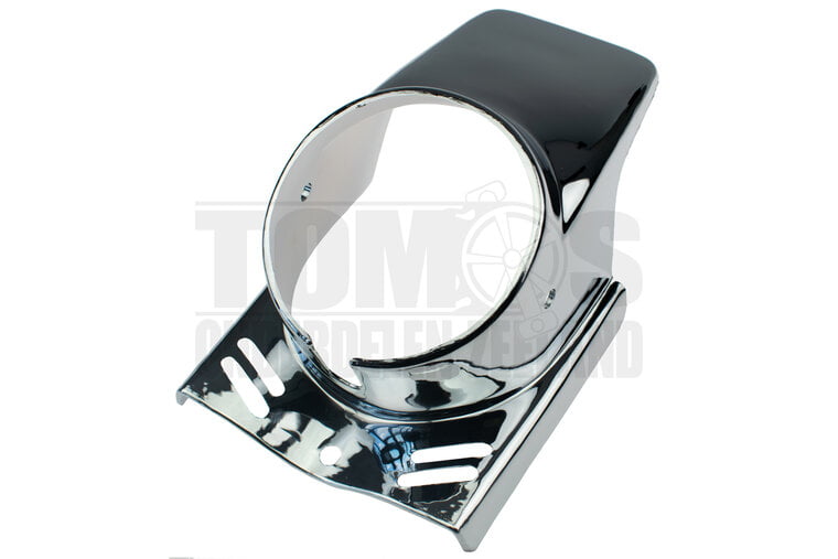 Koplampkap spoiler rond chroom 130mm