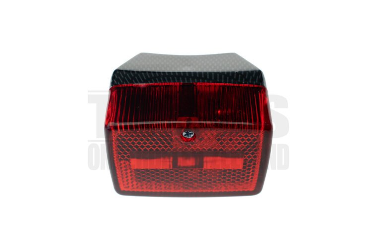 Achterlicht klein model ULO carbon / rood 6v / 12v