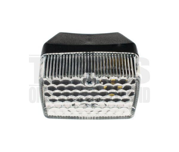 Achterlicht klein model ULO zwart met ruitpatroon glas 6v / 12v