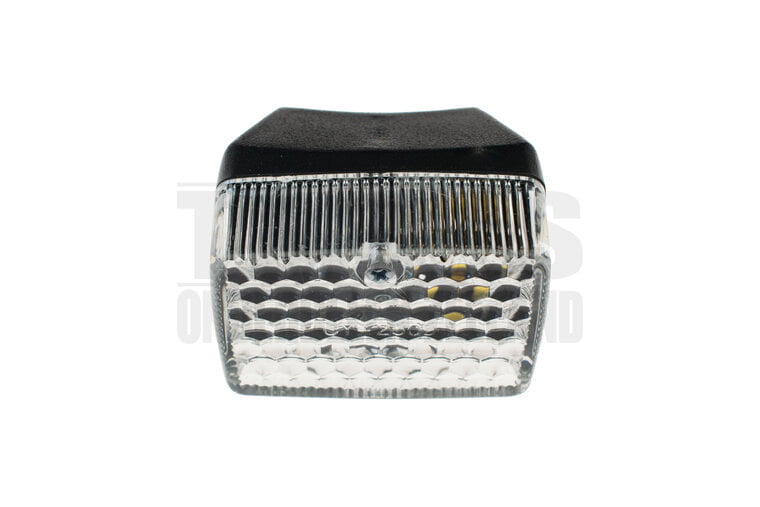 Achterlicht klein model ULO zwart met ruitpatroon glas 6v / 12v