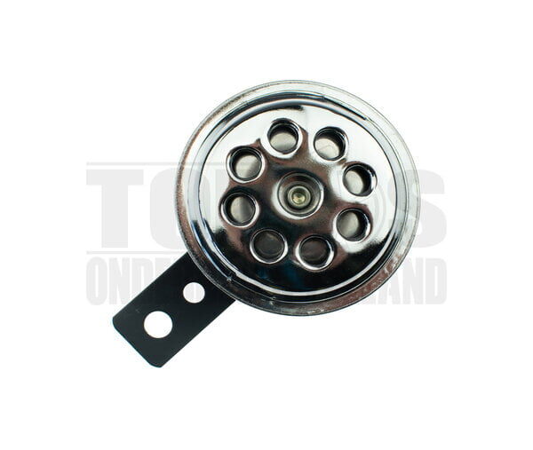 Claxon 12V 70mm DC Gelijkspanning chroom