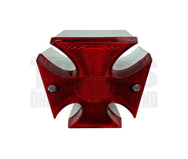 Achterlicht Maltezerkruis chroom