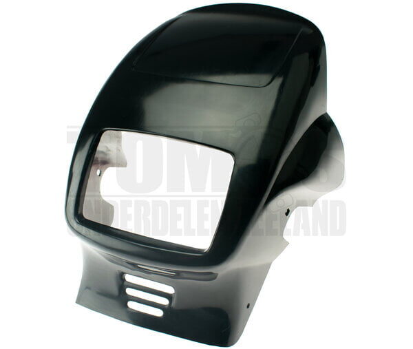 Tomos koplampkap spoiler S25 / A3 / A35 / Wizzard zwart ongelakt