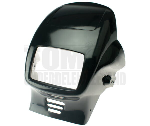 Tomos koplampkap spoiler met bevestiging knipperlichten zwart ongelakt S25 / A3 / A35 / Wizzard