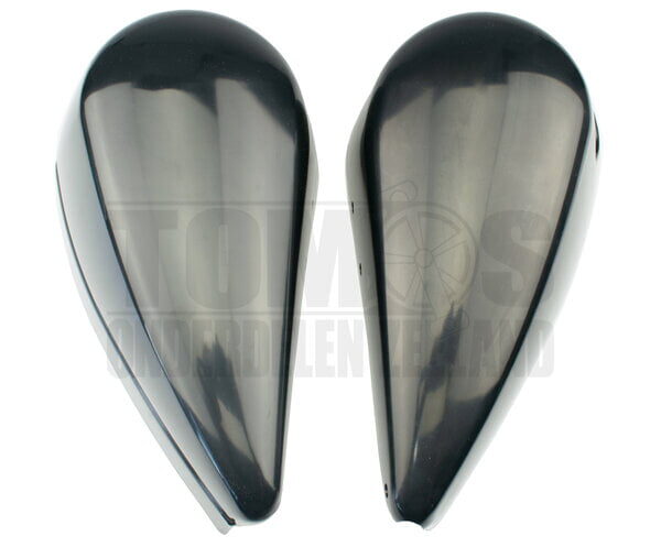 Tomos Tank kappen set zwart ongelakt Revival origineel