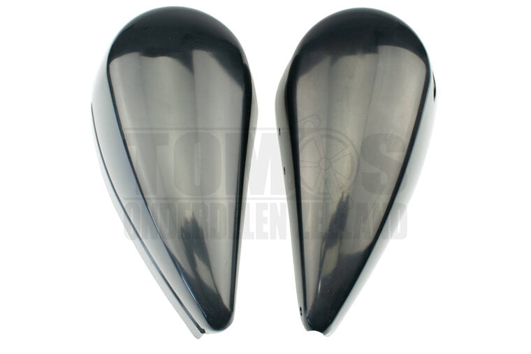 Tomos Tank kappen set zwart ongelakt Revival origineel