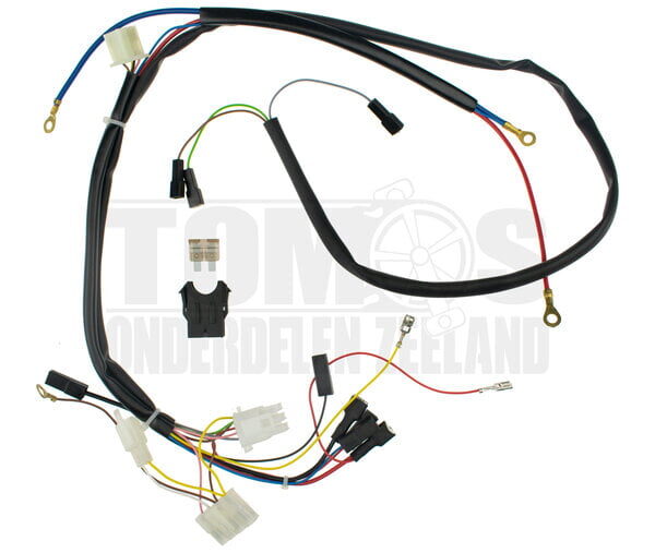 Tomos Kabelboom accu met spanningsregelaar / achterlicht aansluiting e-start origineel