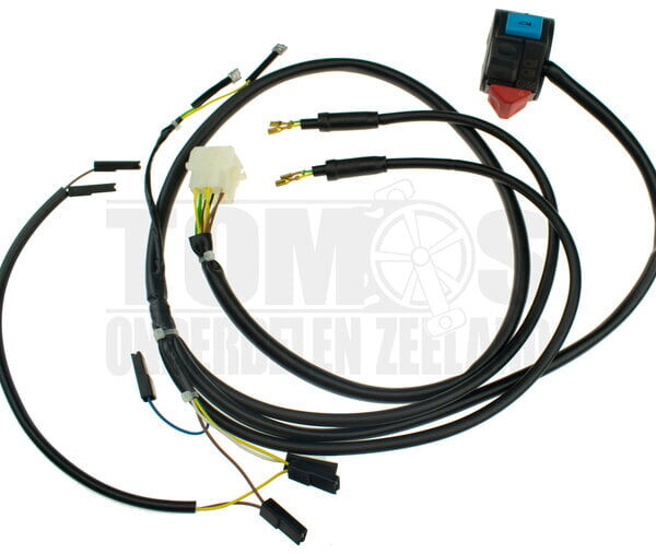 Tomos kabelboom compleet voorzijde kickstart met schakelaars en remlichtaansluiting