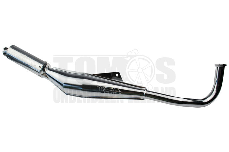 Tomos Uitlaat 28mm Tecno Bullet chroom / aluminium Euro2 A3 / A35 / A52