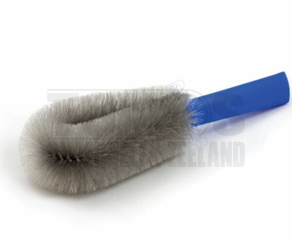 Velgenborstel zacht met kunstof handgreep blauw