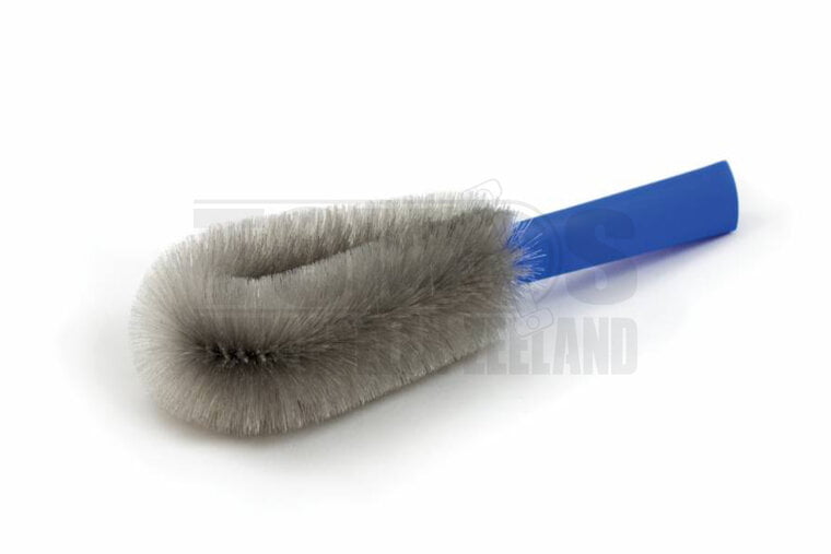 Velgenborstel zacht met kunstof handgreep blauw