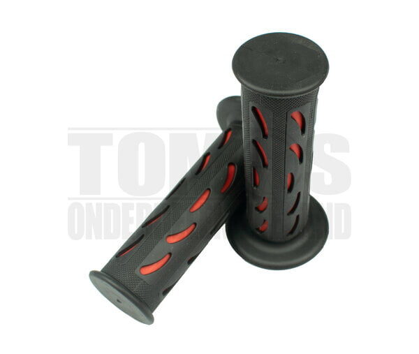 Handvatset Druppel rood / zwart 22mm / 24mm