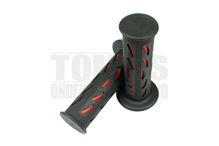 Handvatset Druppel rood / zwart 22mm / 24mm