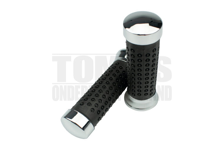 Handvatset model piaggio / vespa zwart / chroom 22mm / 24mm