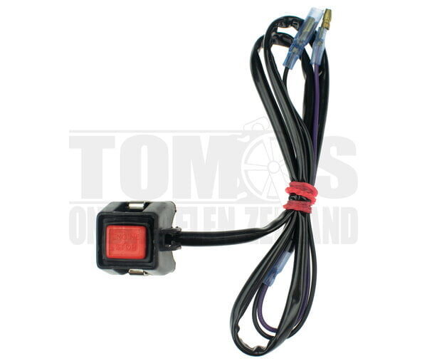 Kabelboom stuurschakelaar uit knop zwart/rood universeel