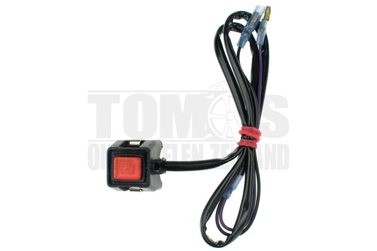 Kabelboom stuurschakelaar uit knop zwart/rood universeel