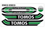 Tomos Stickerset glans standaard automatic zwart / donkergroen compleet set