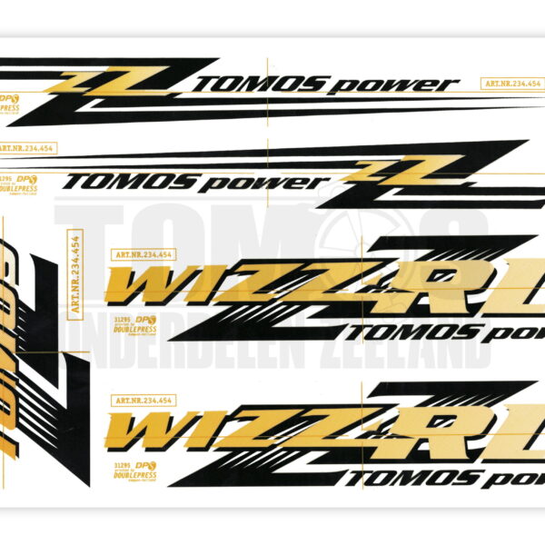 Tomos Stickerset Wizzard compleet set