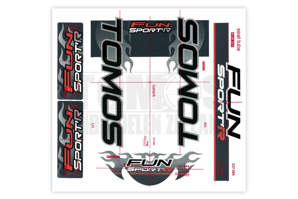 Tomos Stickerset Fun Sport'R compleet set