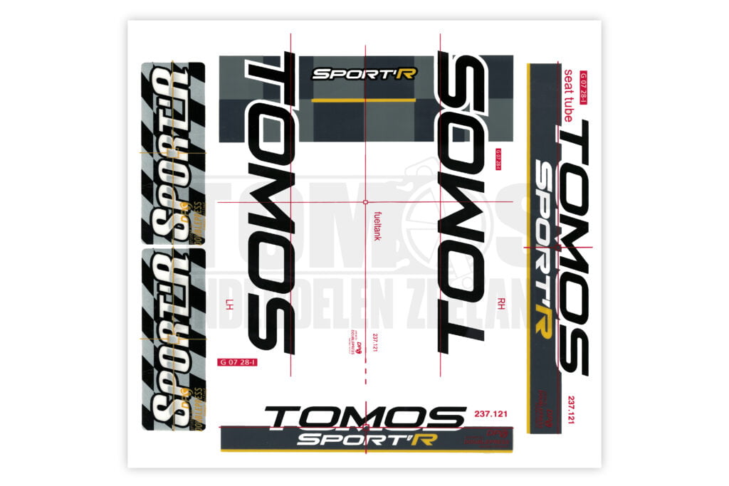 Tomos Stickerset Sport'R compleet set