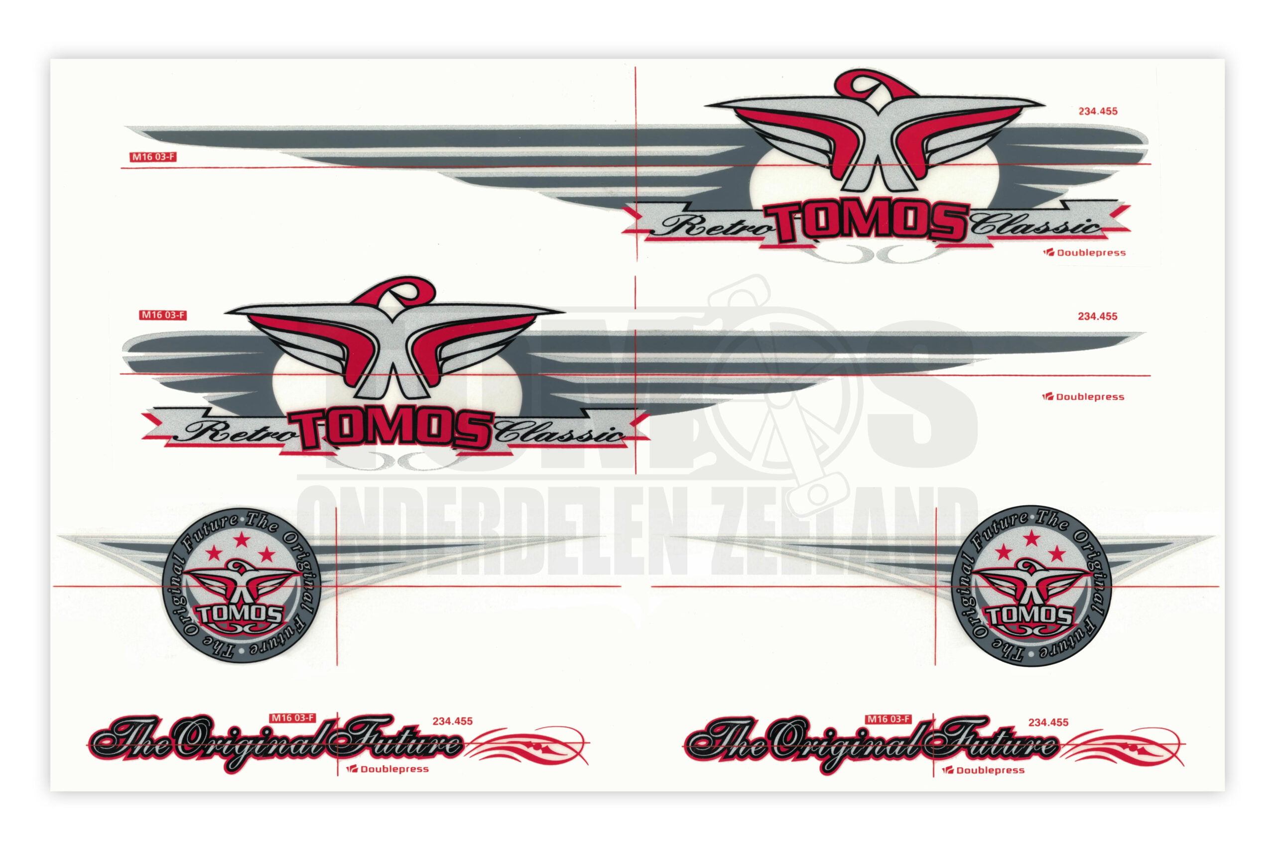 3537 Tomos Stickerset Classic / Classic XL compleet set