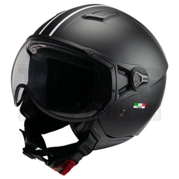 Helm Vito Jethelm Moda notte mat zwart/zwart