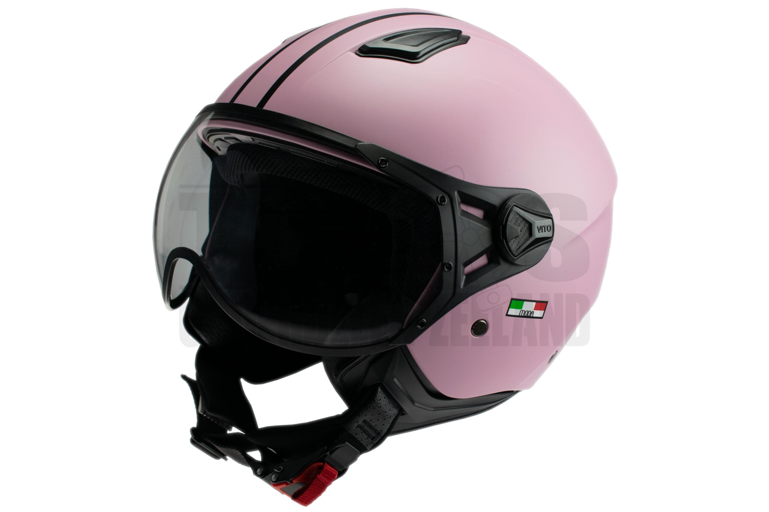 3619 Helm Vito Jethelm Moda mat roze/zwart