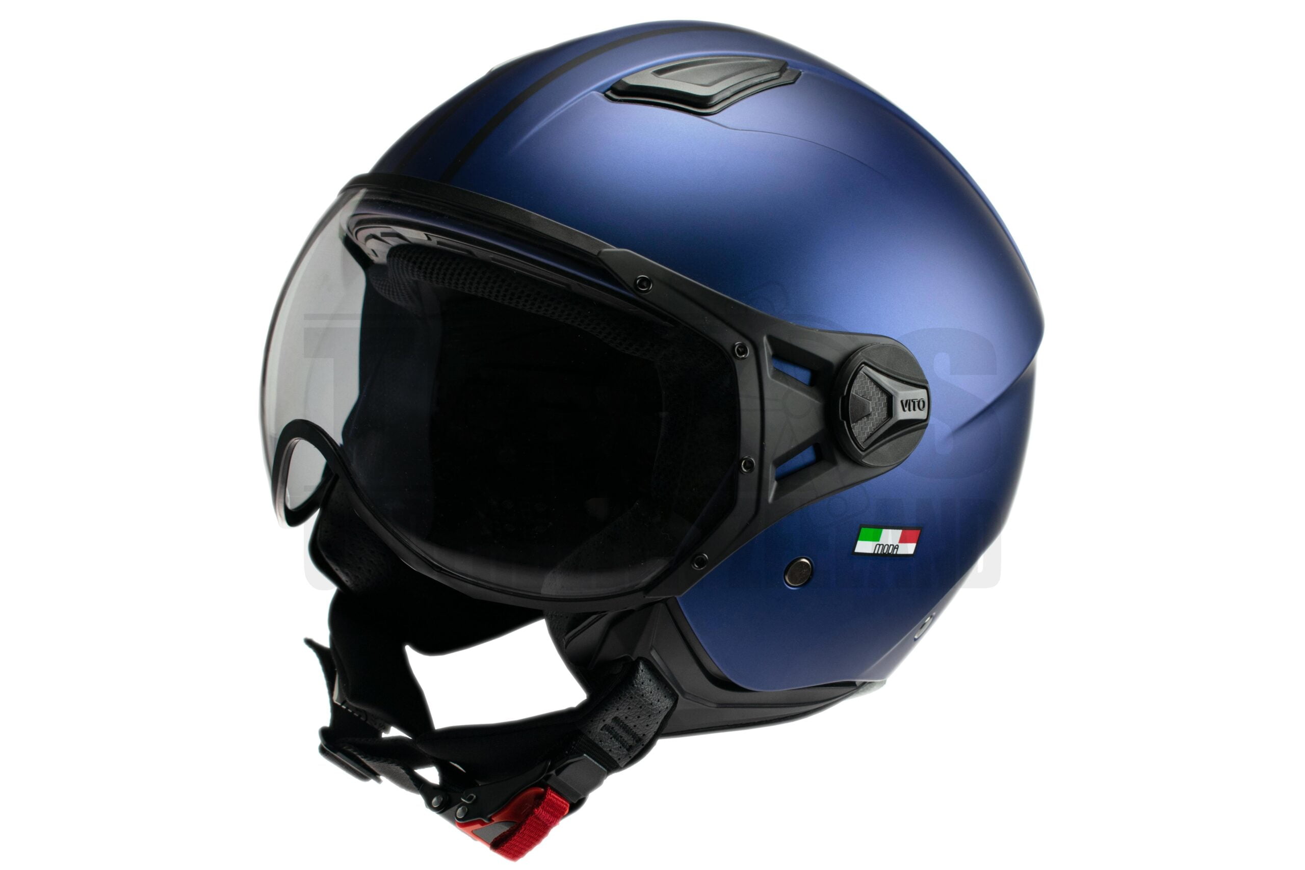 3635 Helm Vito Jethelm Moda mat blauw/zwart