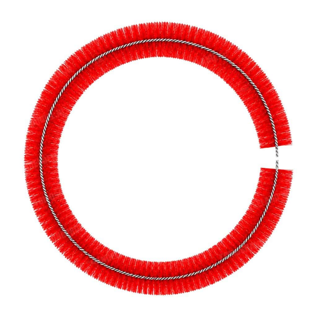 Naafborstel / poetser 75 cm rood