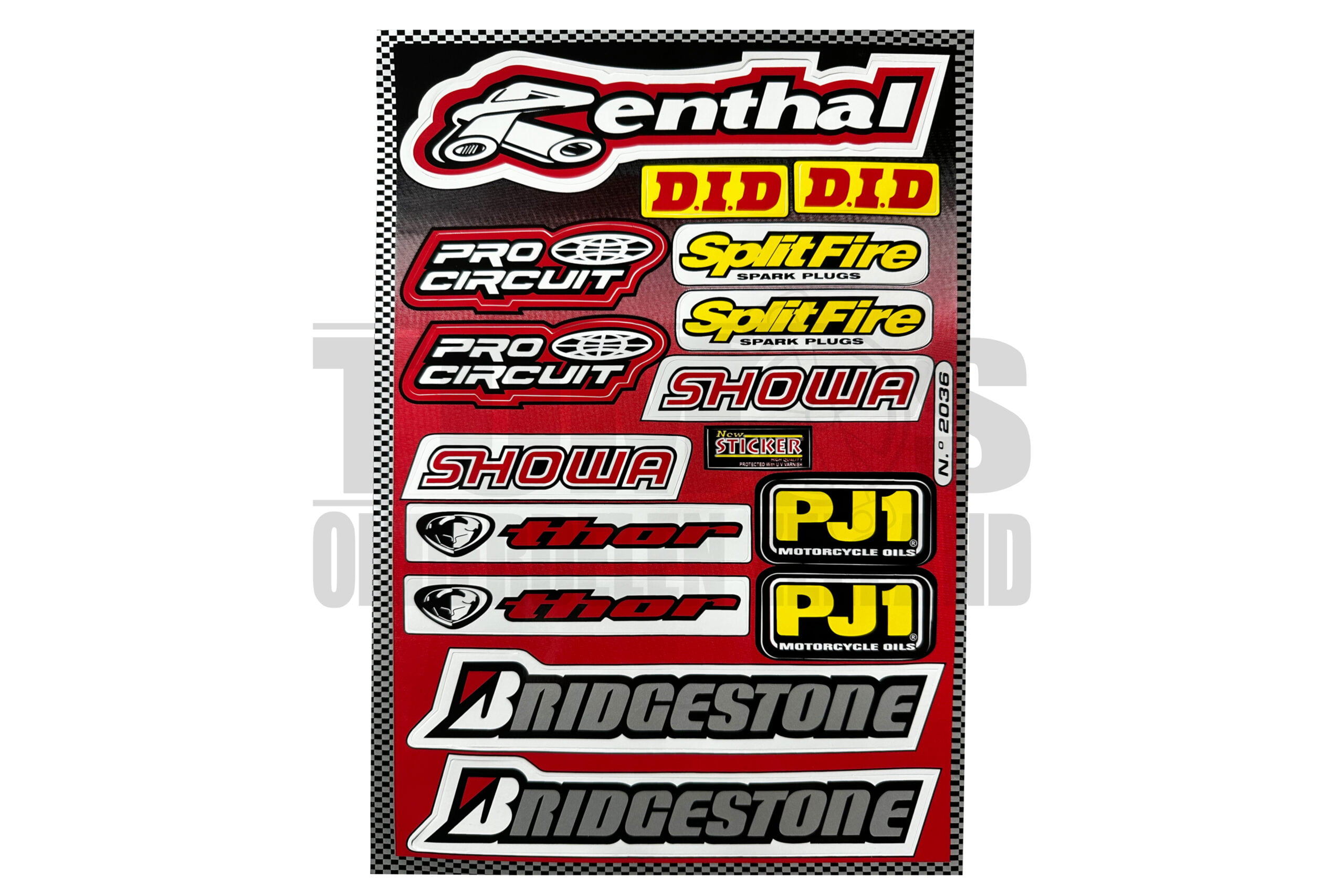 Stickerset sponsor Bridgestone 15-delig Stickerset sponsor Bridgestone 15-delig