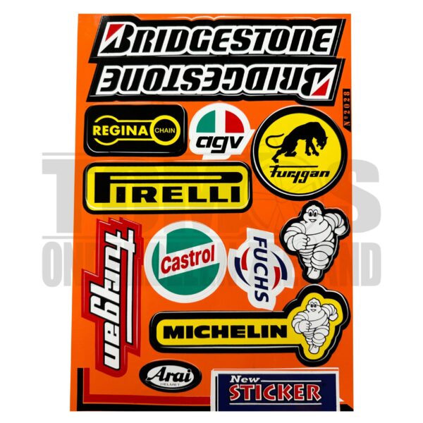 Stickerset sponsor Michelin / Castrol 12-delig