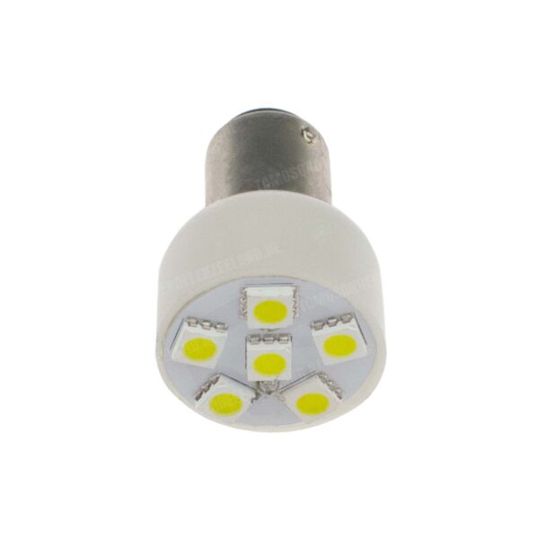 Lamp BAY15d 12V LED 6 SMD wit (DC) Bollard