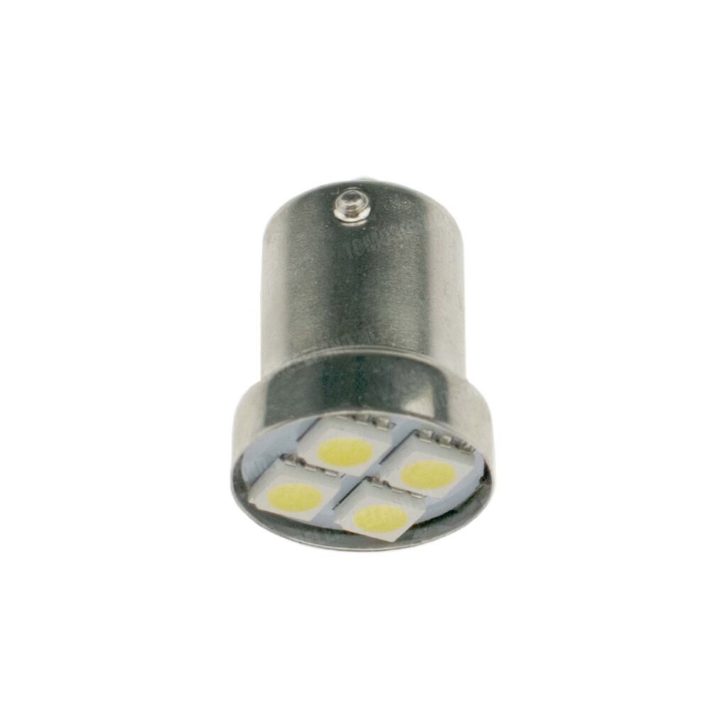 Lamp BA15s 12V 0.5 Watt LED 4 SMD wit (DC)