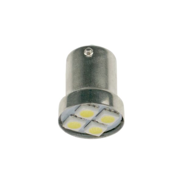 Lamp BA15s 12V 0.5 Watt LED 4 SMD wit (DC)