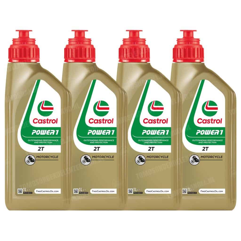 Castrol 2-takt olie Power 1 RS (mengsmering) 4 stuks 1 liter