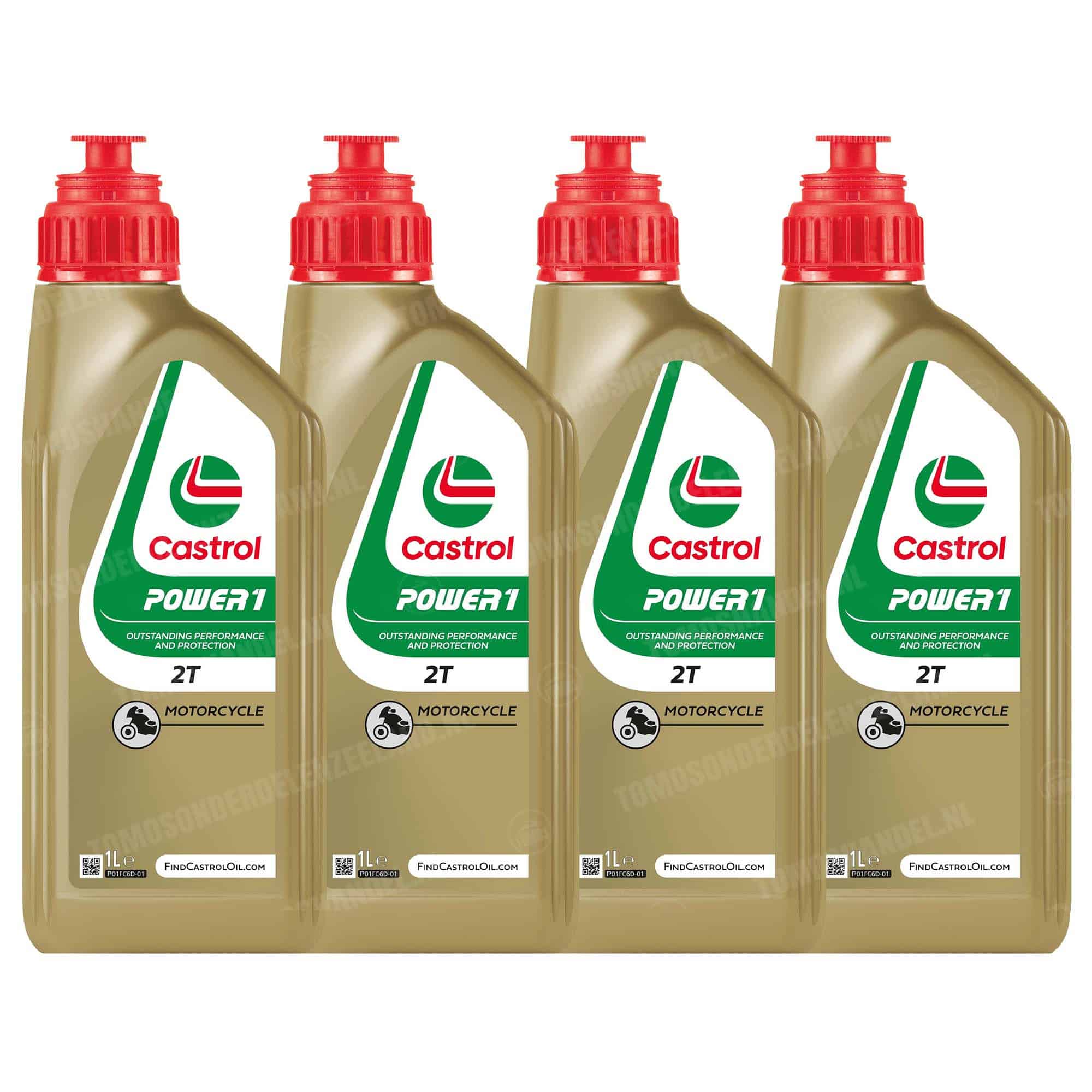 Castrol 2-takt olie Power 1 RS (mengsmering) 4 stuks 1 liter