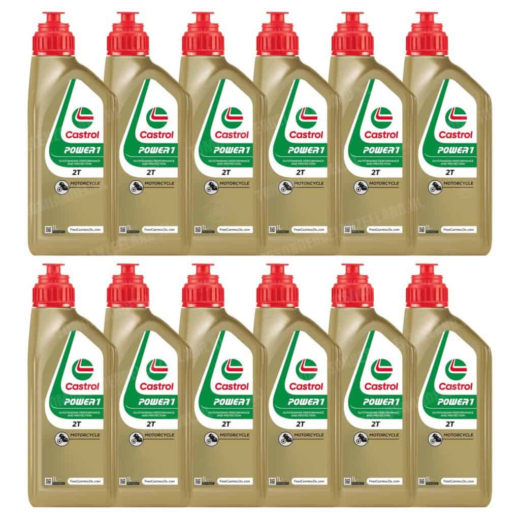 Castrol 2-takt olie Power 1 RS (mengsmering) 12 stuks 1 liter