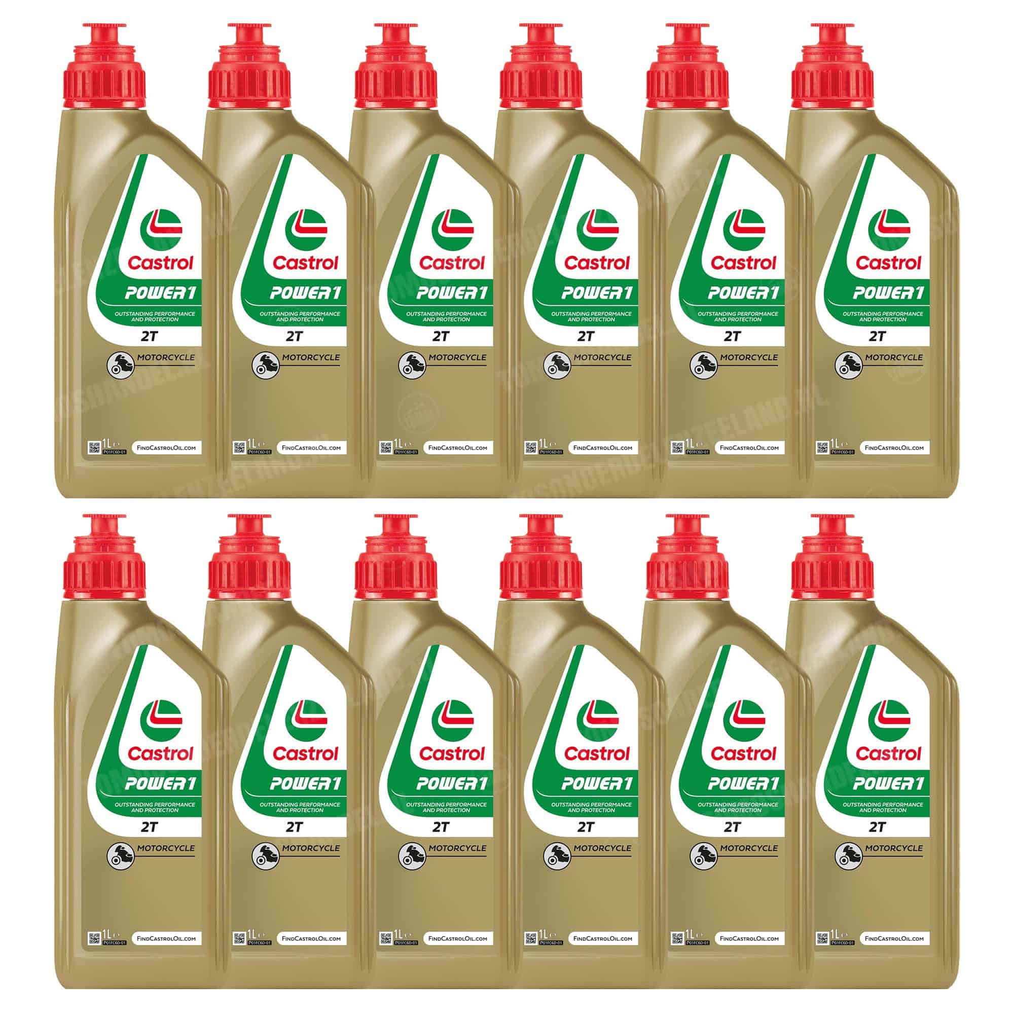 Castrol 2-takt olie Power 1 RS (mengsmering) 12 stuks 1 liter