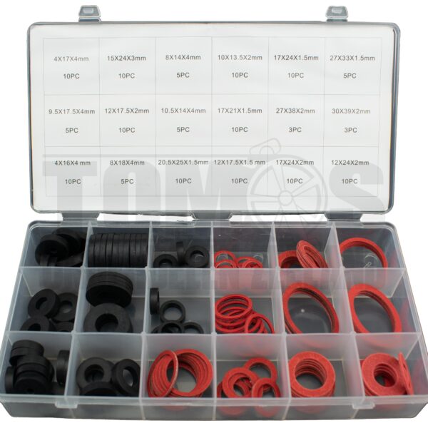 Afdichtingsringen / fiberringen assortiment set 141-delig